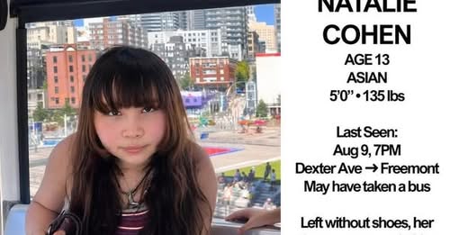 Natalie Cohen Missing Seattle, WA